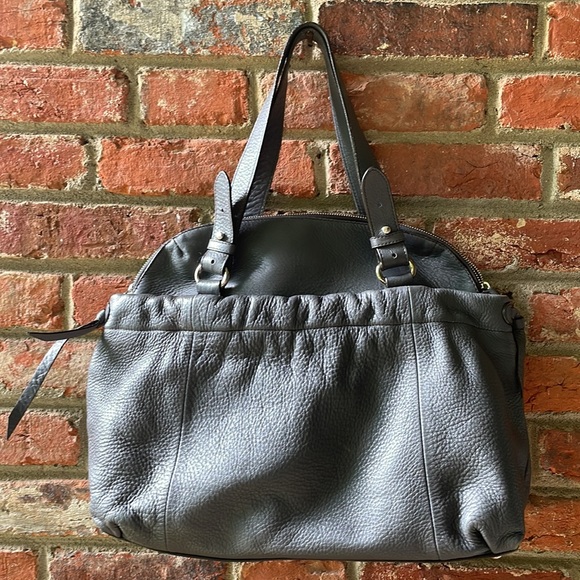 FURLA grey leather satchel - Picture 4 of 4